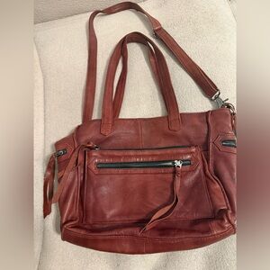 Day & Mood Burnt Red Leather Tote Bag